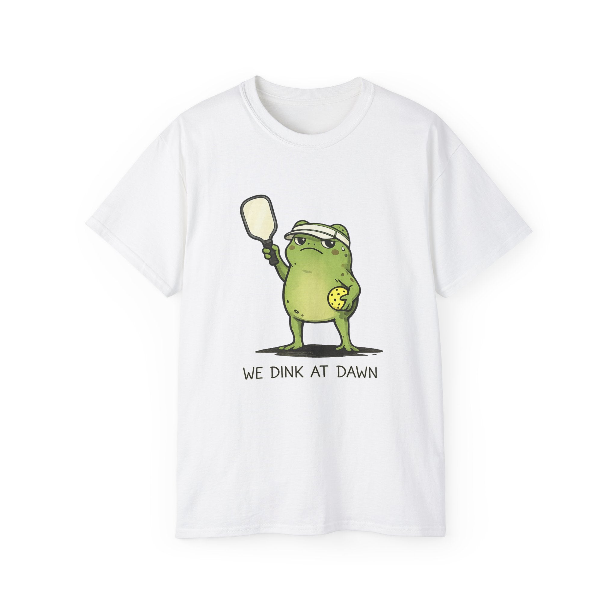 “We Drink at Dawn” Funny Pickleball T-Shirt — Cute Drunk Pickleball Graphic Tee