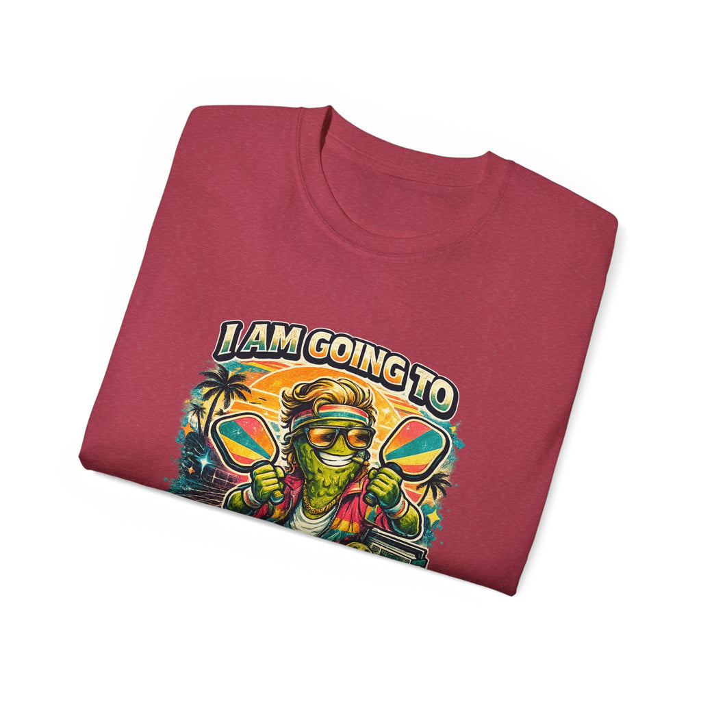 I Am Going To Pickle You Tee — Funny Pickleball Character Graphic T-Shirt