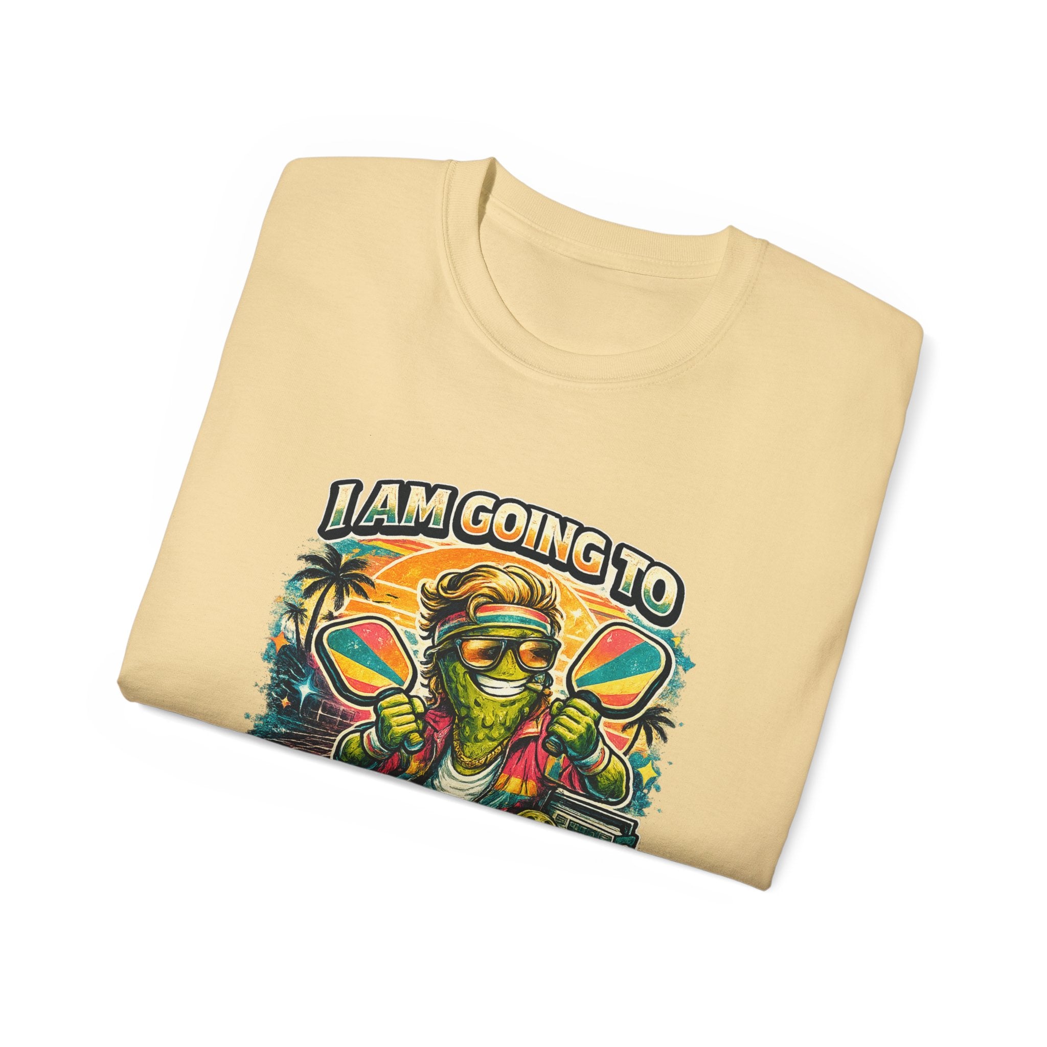 I Am Going To Pickle You Tee — Funny Pickleball Character Graphic T-Shirt