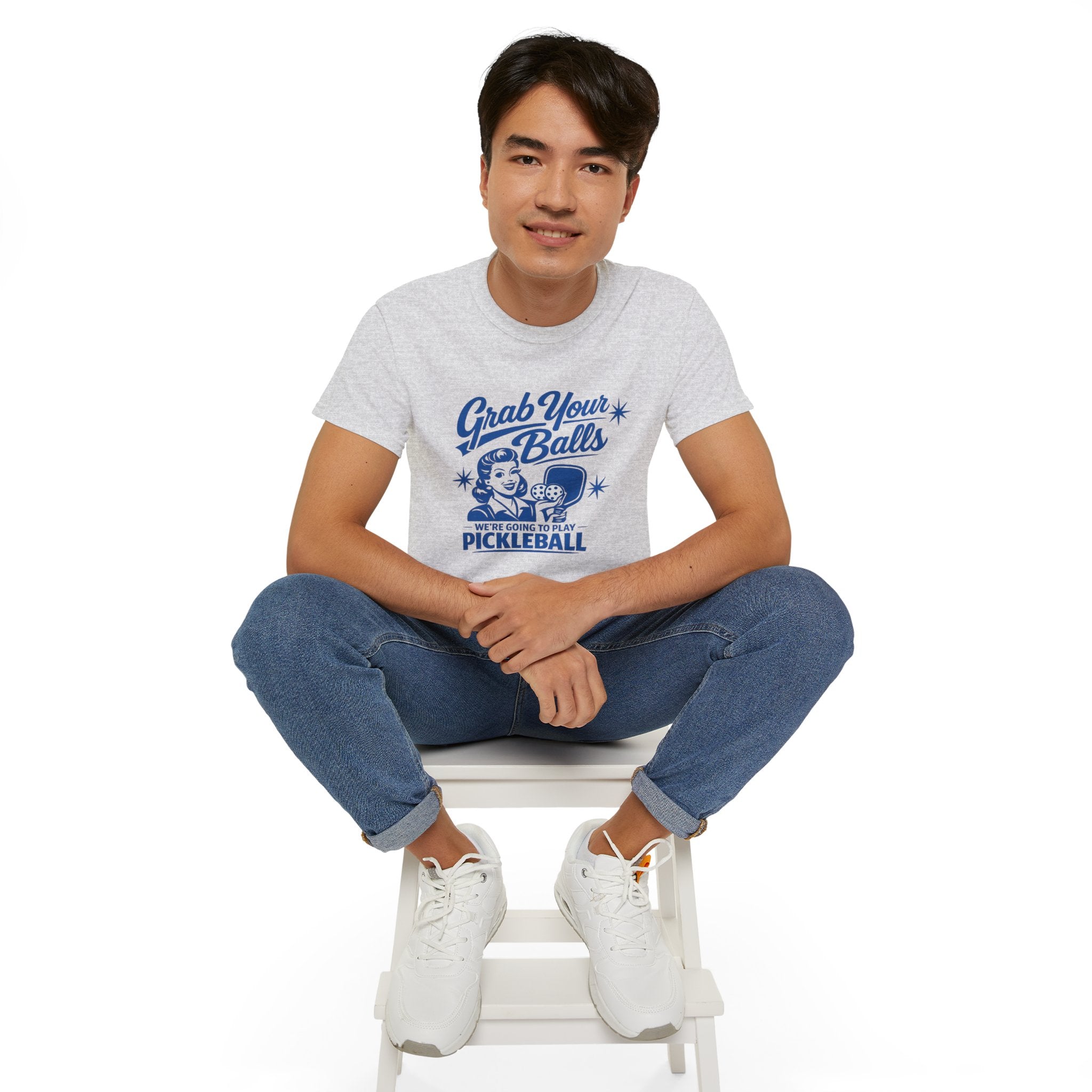Grab Your Balls Pickleball T‑Shirt — Funny Retro Pickleball Tee