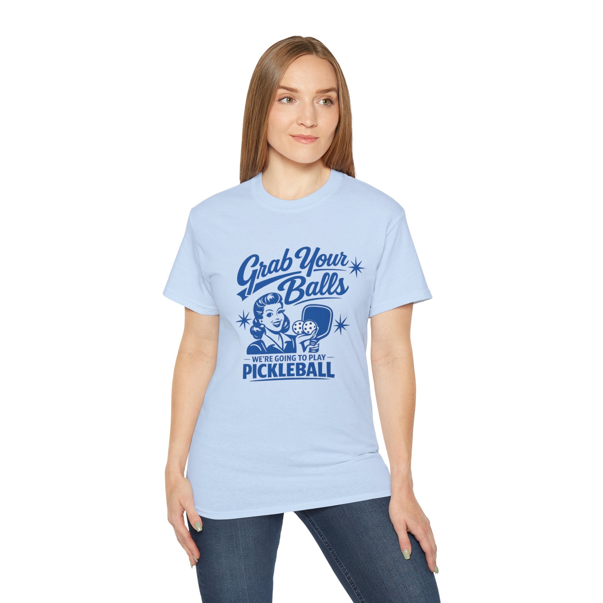 Grab Your Balls Pickleball T‑Shirt — Funny Retro Pickleball Tee