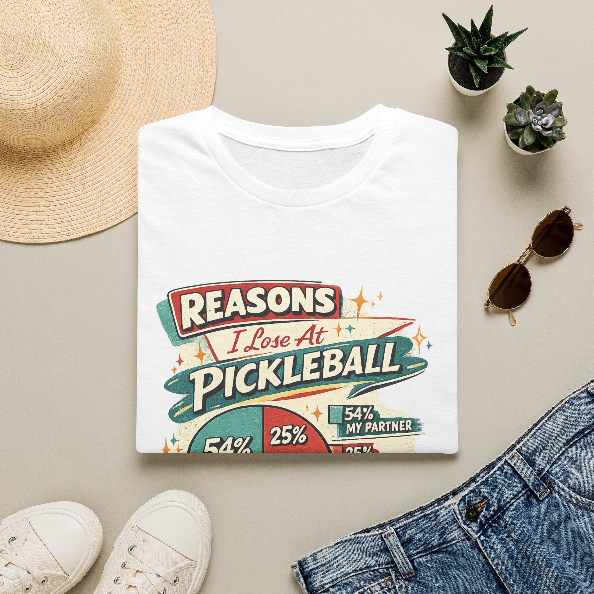 Reasons I Lose at Pickleball T-Shirt — Vintage Paddle & Scoreboard Design