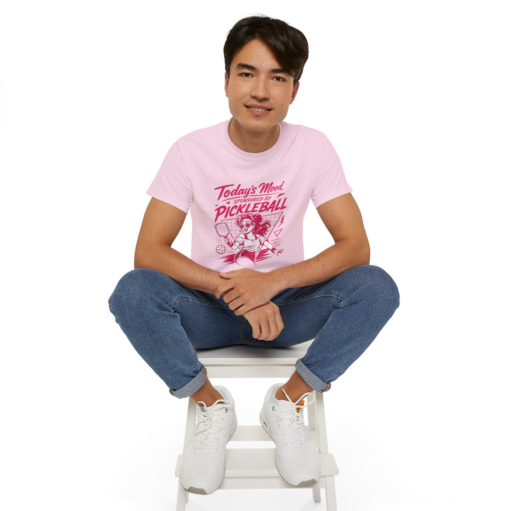 Pickleball Tee — "Today's Mood Sponsored by Pickleball" Retro Sports Shirt