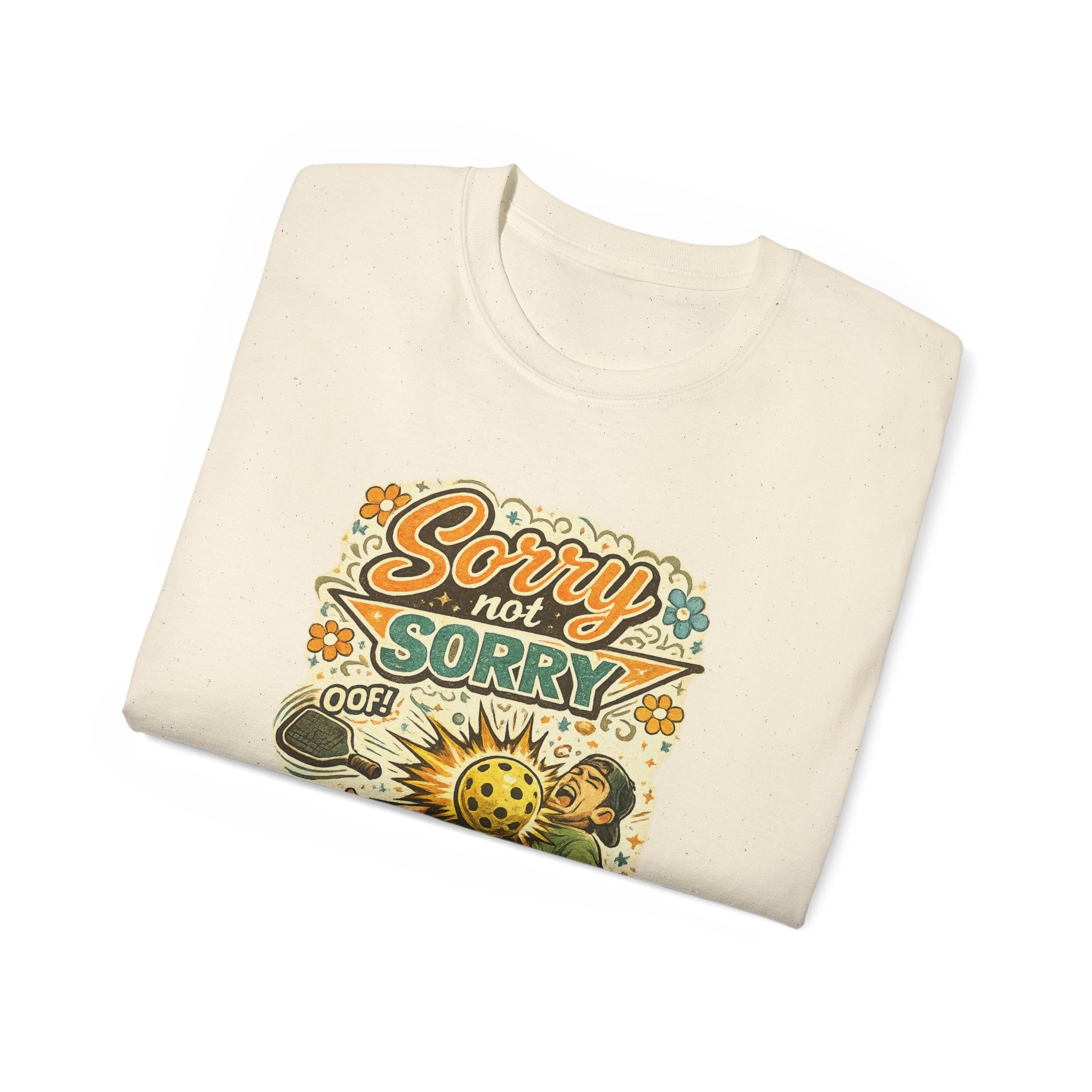 Sorry Not Sorry Pickleball Tee — Retro Vintage Pickleball Graphic Shirt