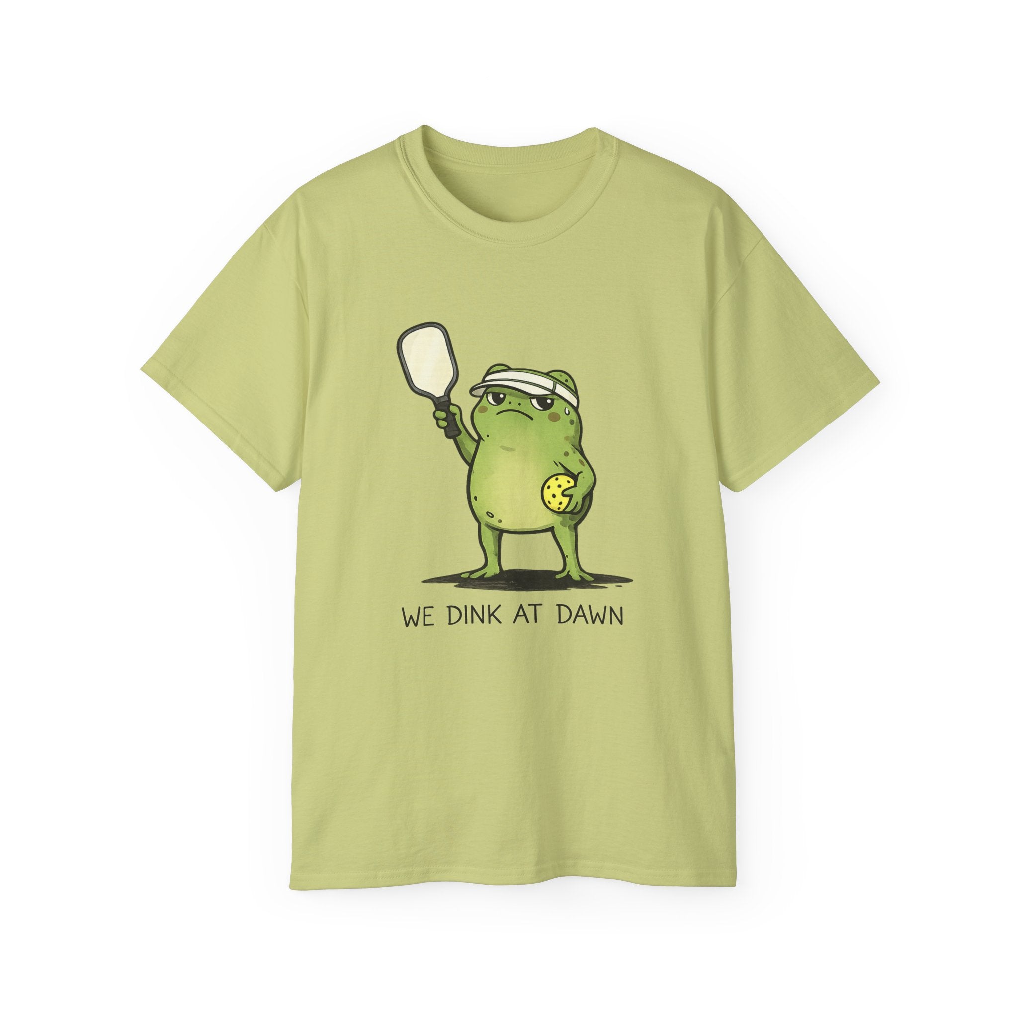 “We Drink at Dawn” Funny Pickleball T-Shirt — Cute Drunk Pickleball Graphic Tee