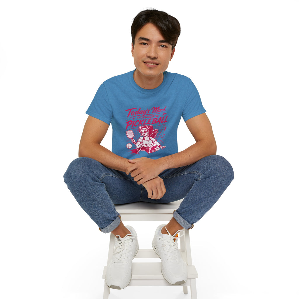 Pickleball Tee — "Today's Mood Sponsored by Pickleball" Retro Sports Shirt