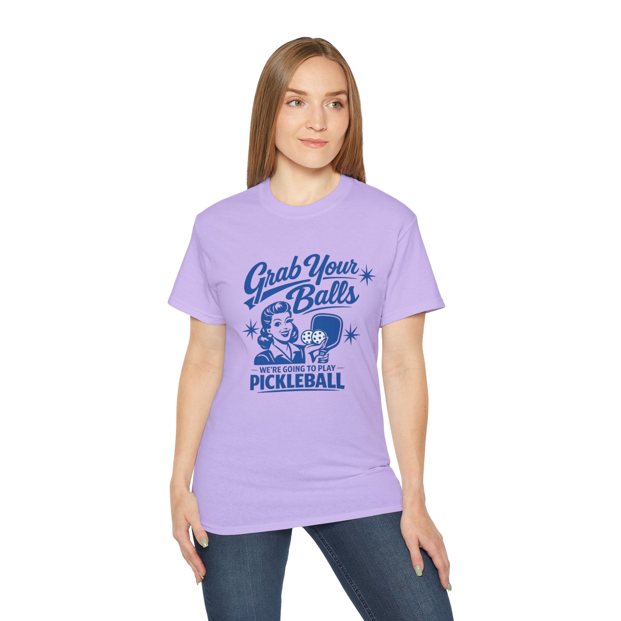 Grab Your Balls Pickleball T‑Shirt — Funny Retro Pickleball Tee