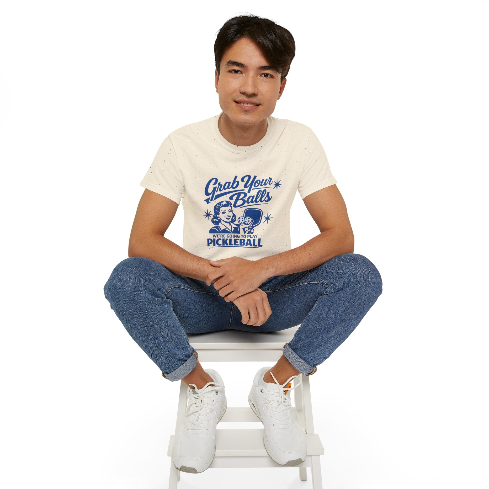 Grab Your Balls Pickleball T‑Shirt — Funny Retro Pickleball Tee