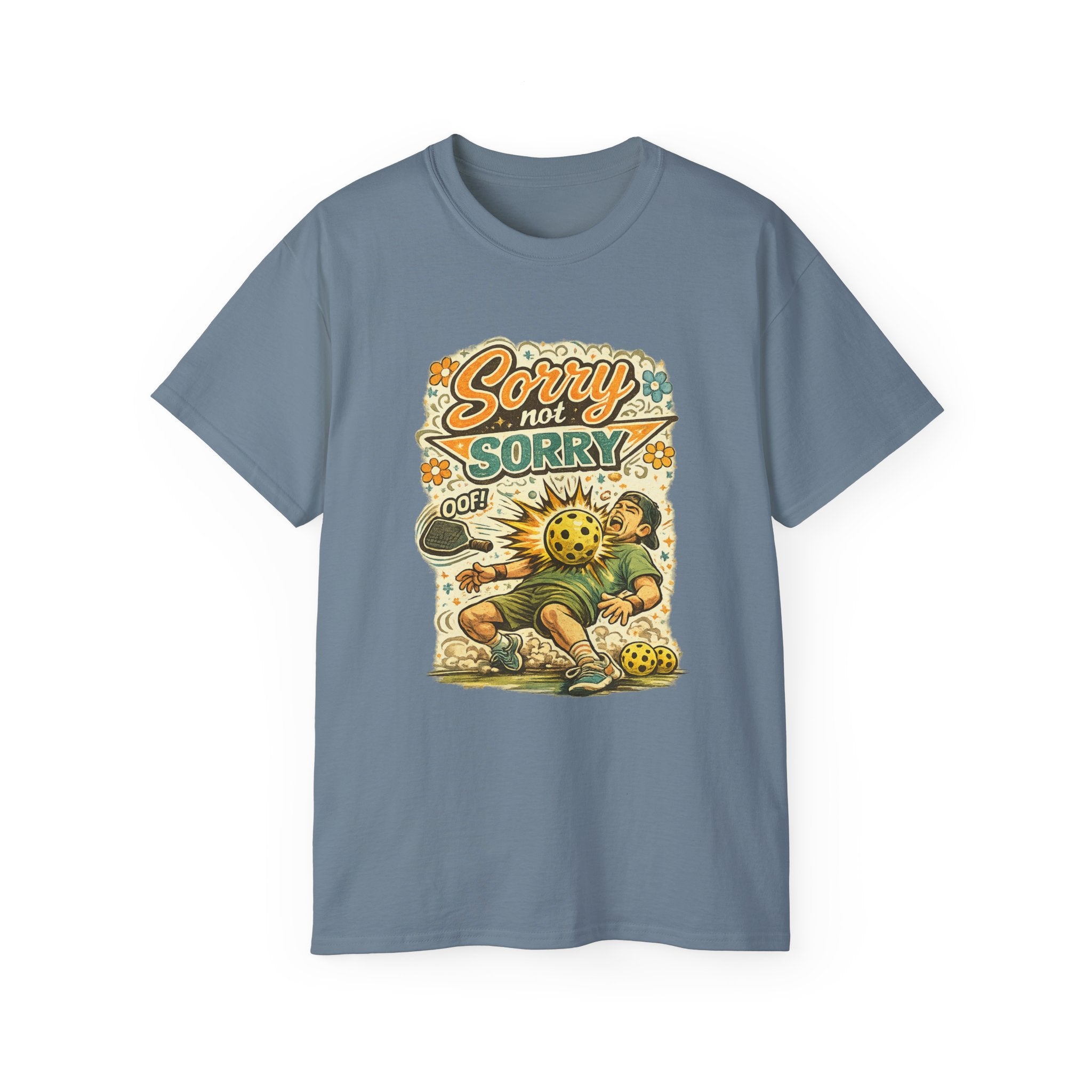 Sorry Not Sorry Pickleball Tee — Retro Vintage Pickleball Graphic Shirt