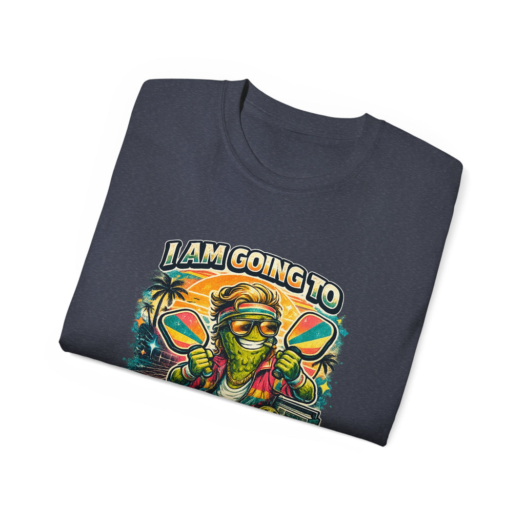 I Am Going To Pickle You Tee — Funny Pickleball Character Graphic T-Shirt