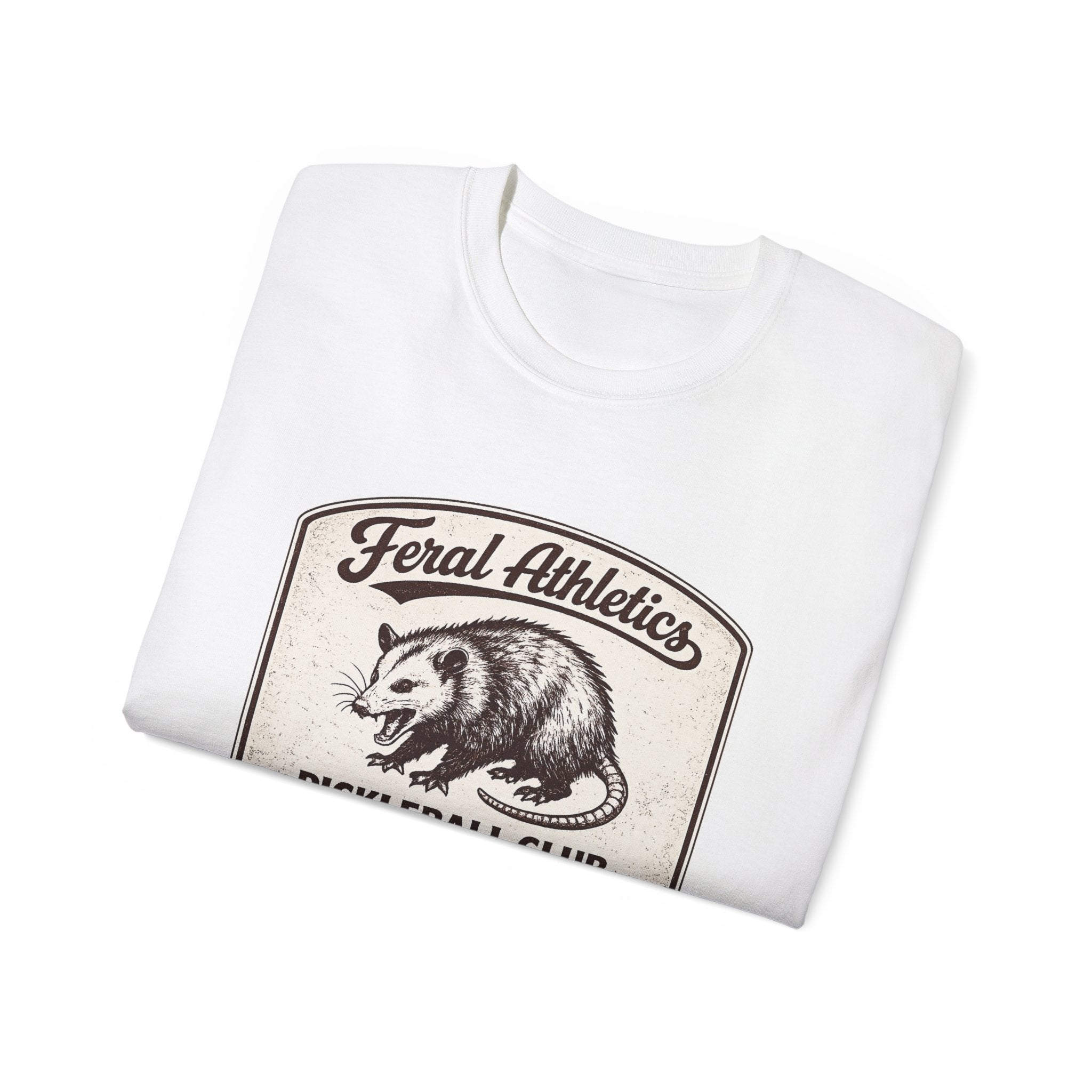 Pickleball Club Tee — "Feral Athletics" Vintage Possum Design