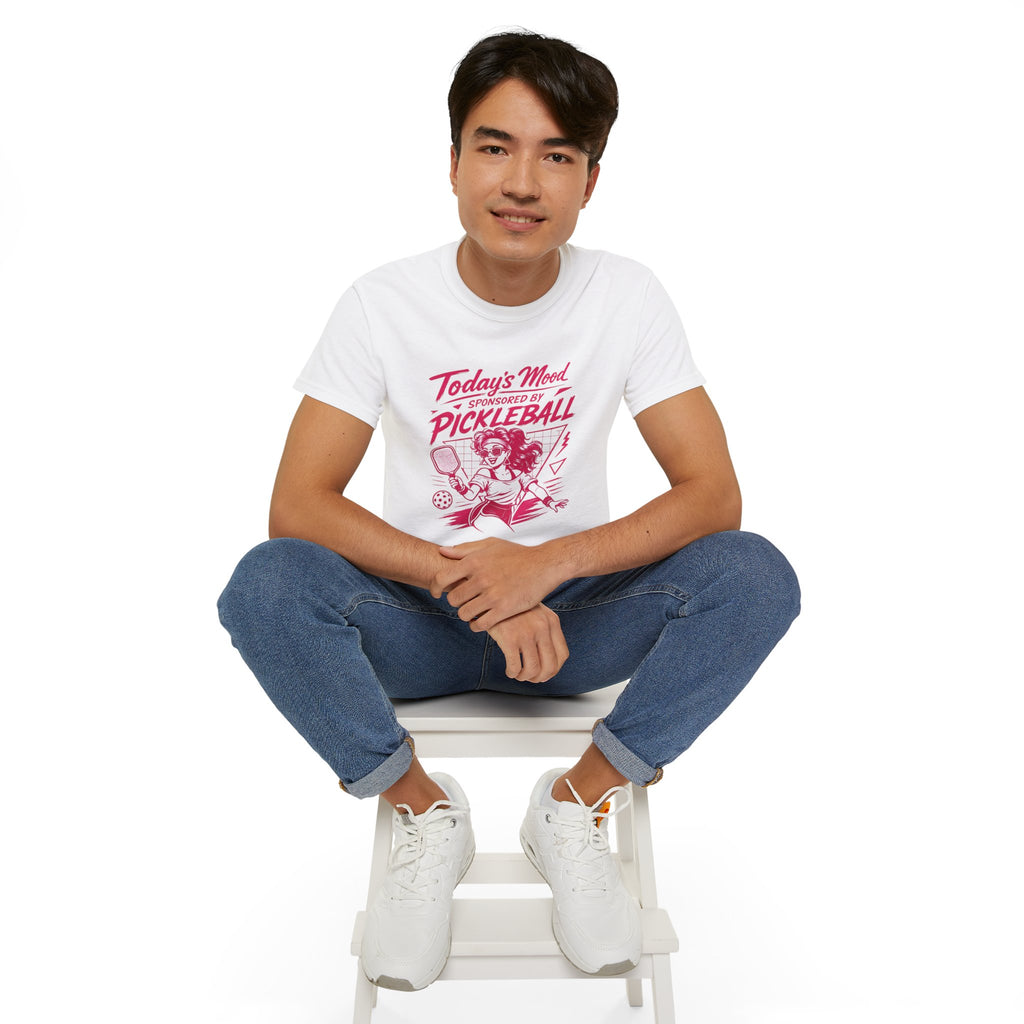 Pickleball Tee — "Today's Mood Sponsored by Pickleball" Retro Sports Shirt