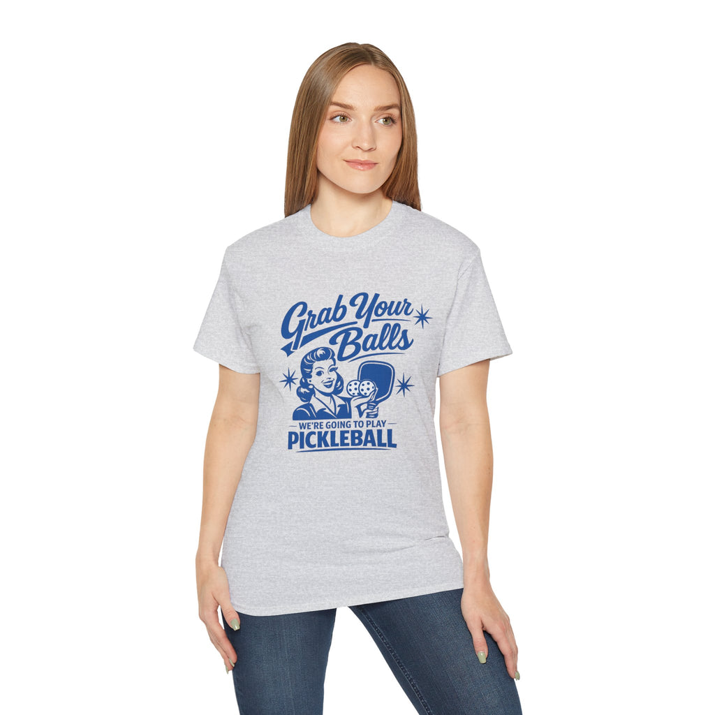 Grab Your Balls Pickleball T‑Shirt — Funny Retro Pickleball Tee