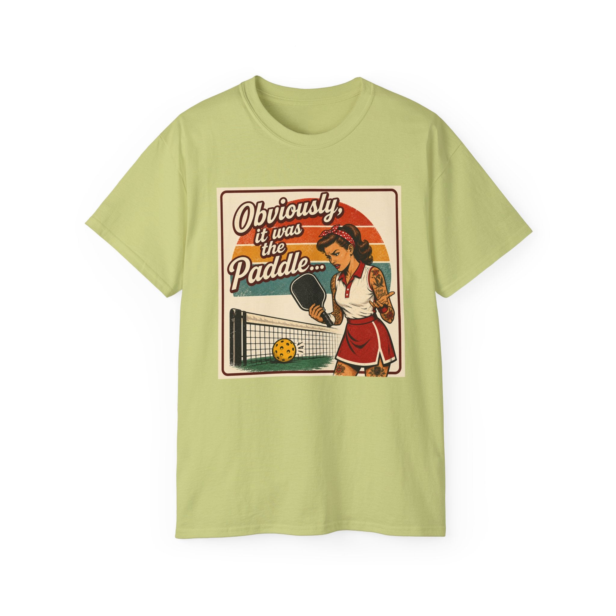 Pickleball Tee - "Obviously It Was The Paddle" Retro Vintage Design