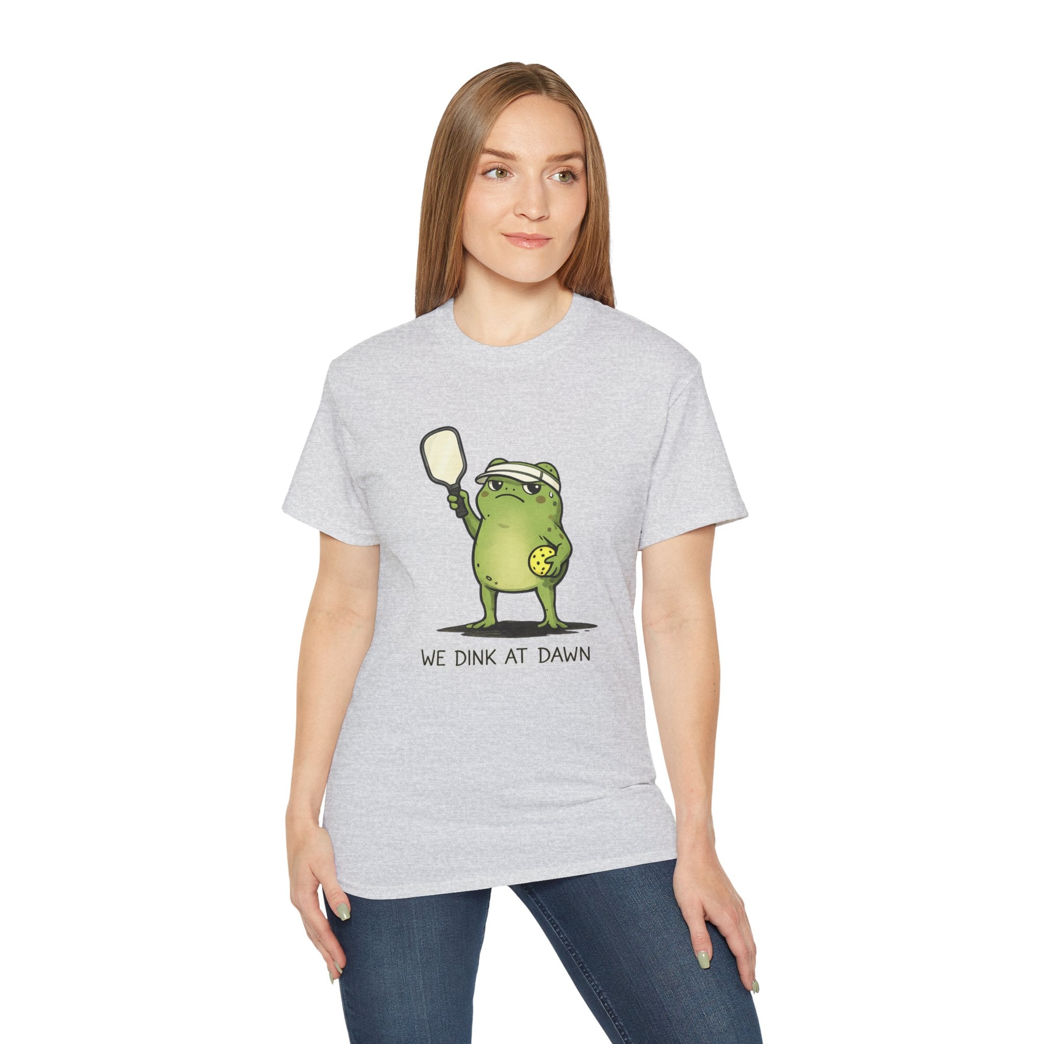 “We Drink at Dawn” Funny Pickleball T-Shirt — Cute Drunk Pickleball Graphic Tee