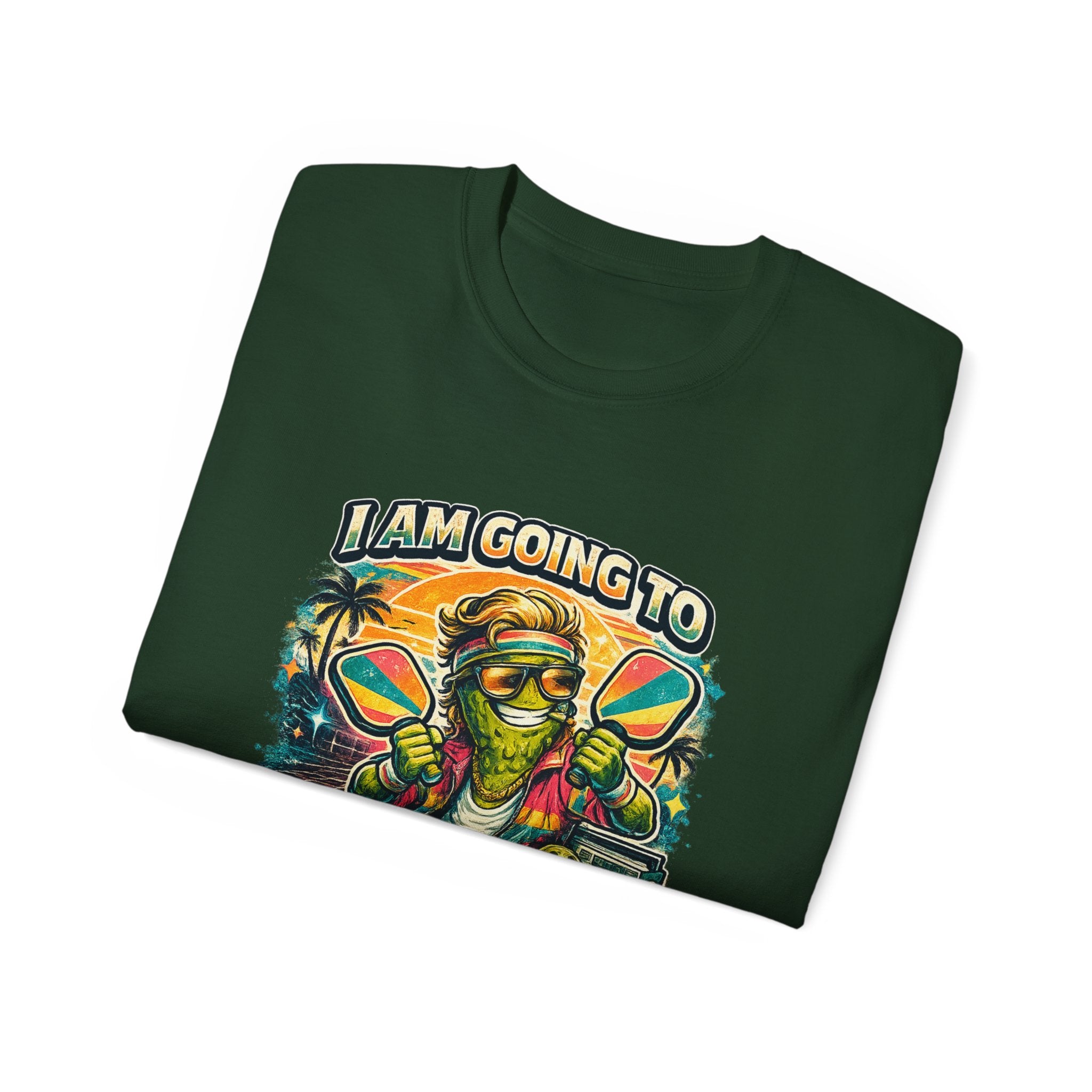 I Am Going To Pickle You Tee — Funny Pickleball Character Graphic T-Shirt