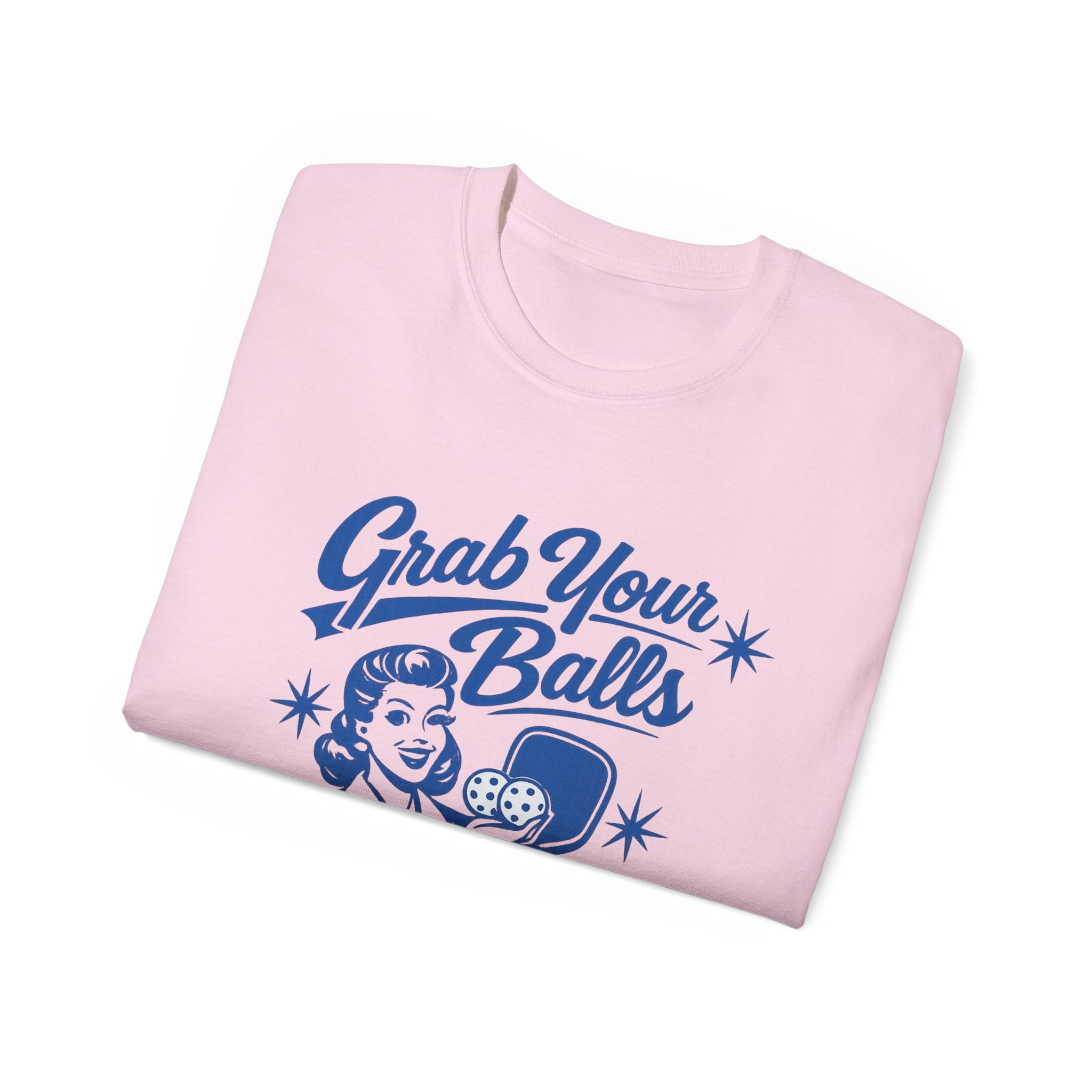 Grab Your Balls Pickleball T‑Shirt — Funny Retro Pickleball Tee