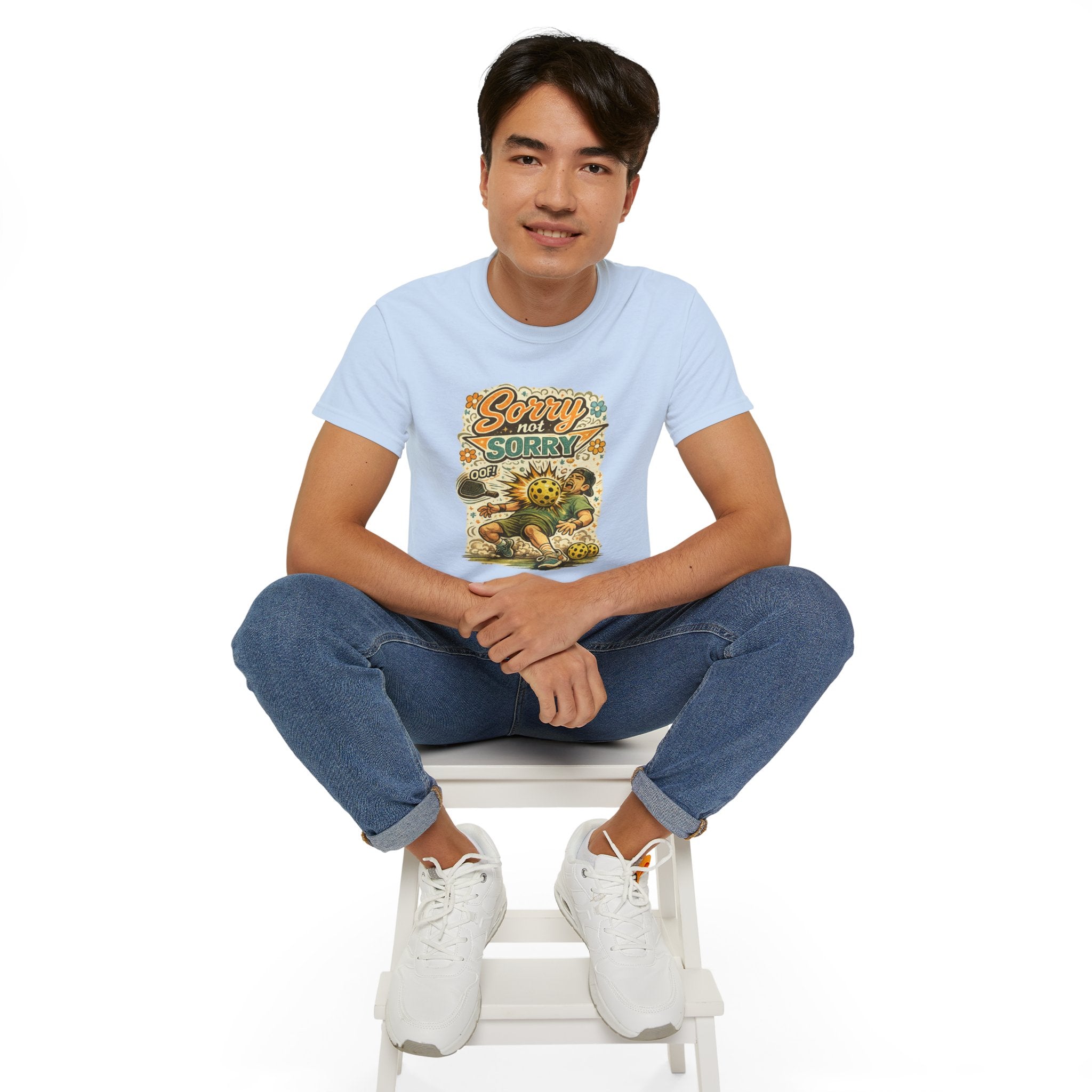 Sorry Not Sorry Pickleball Tee — Retro Vintage Pickleball Graphic Shirt
