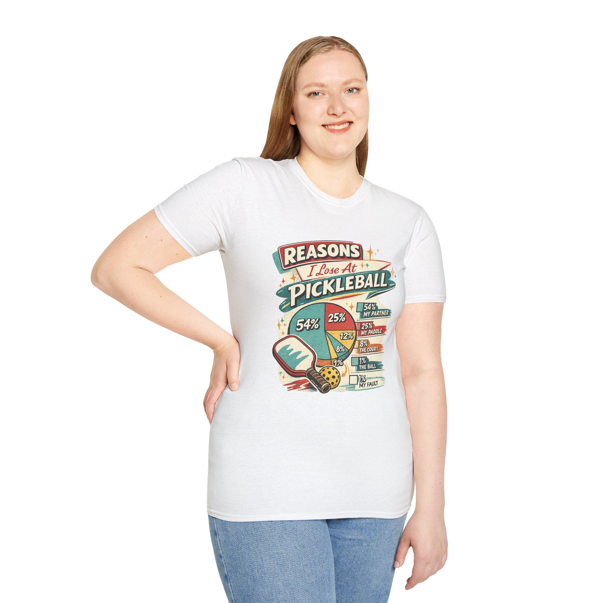 Reasons I Lose at Pickleball T-Shirt — Vintage Paddle & Scoreboard Design