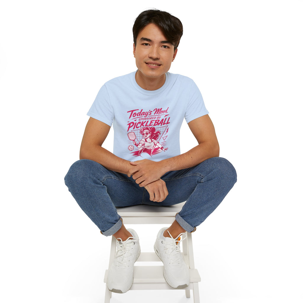 Pickleball Tee — "Today's Mood Sponsored by Pickleball" Retro Sports Shirt