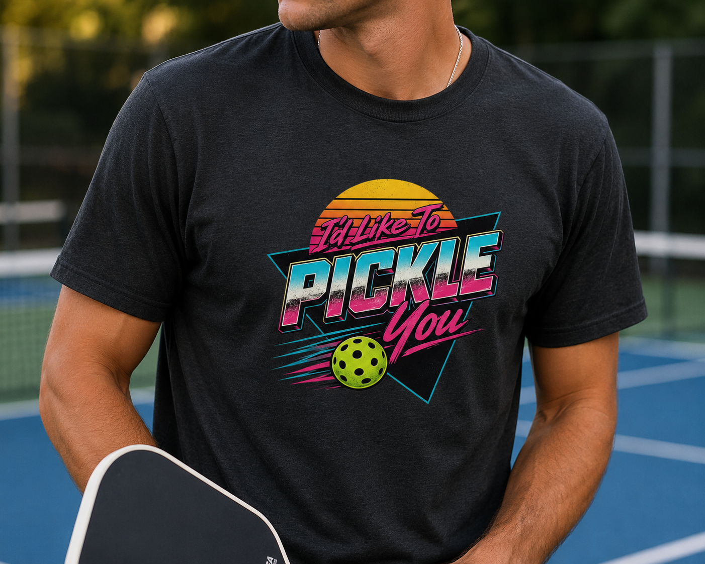 Retro 'I'll Like to Pickle You' Pickleball Tee