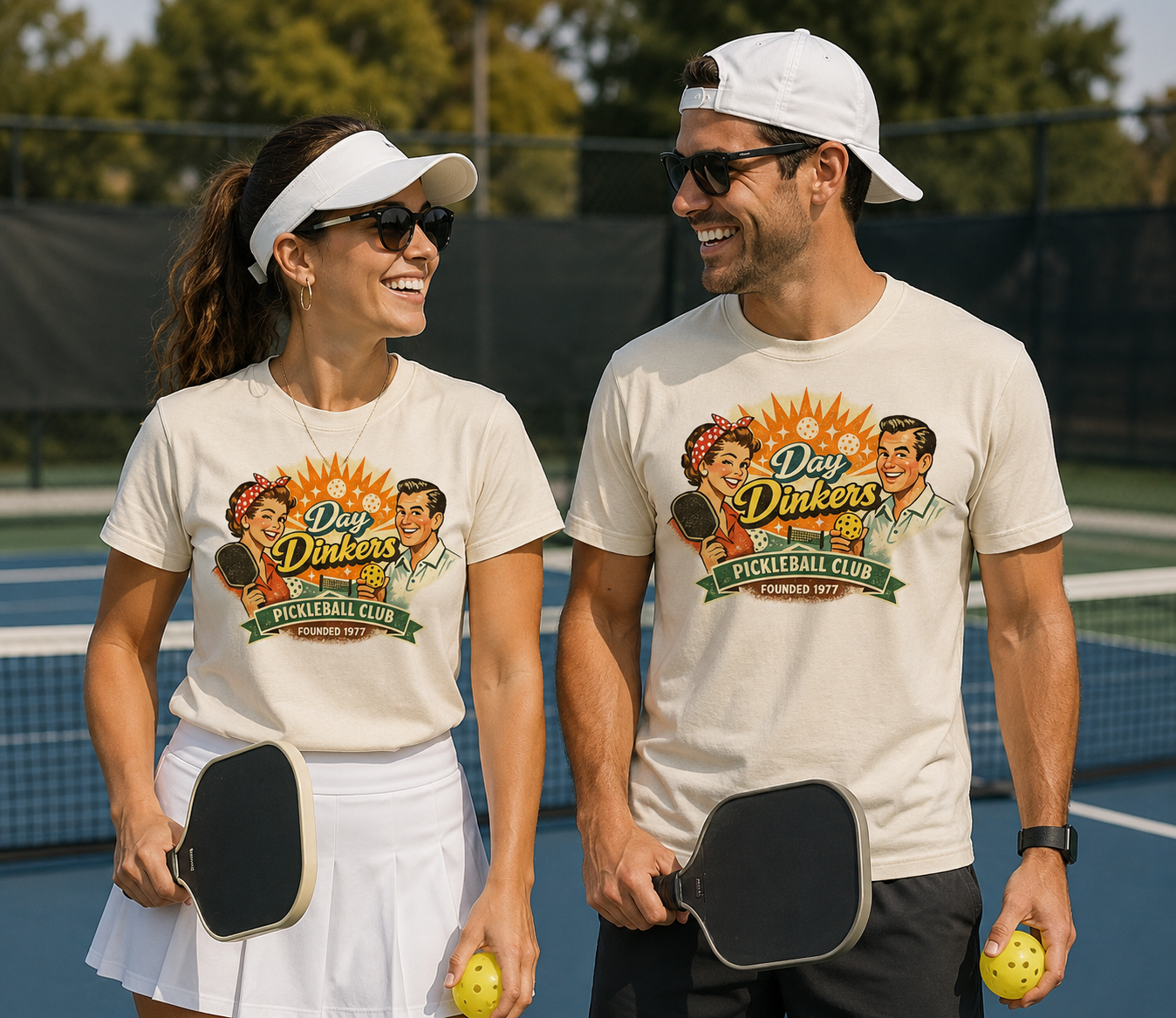 Day Drinkers Pickleball Club T-Shirt — Retro Pickleball Tee