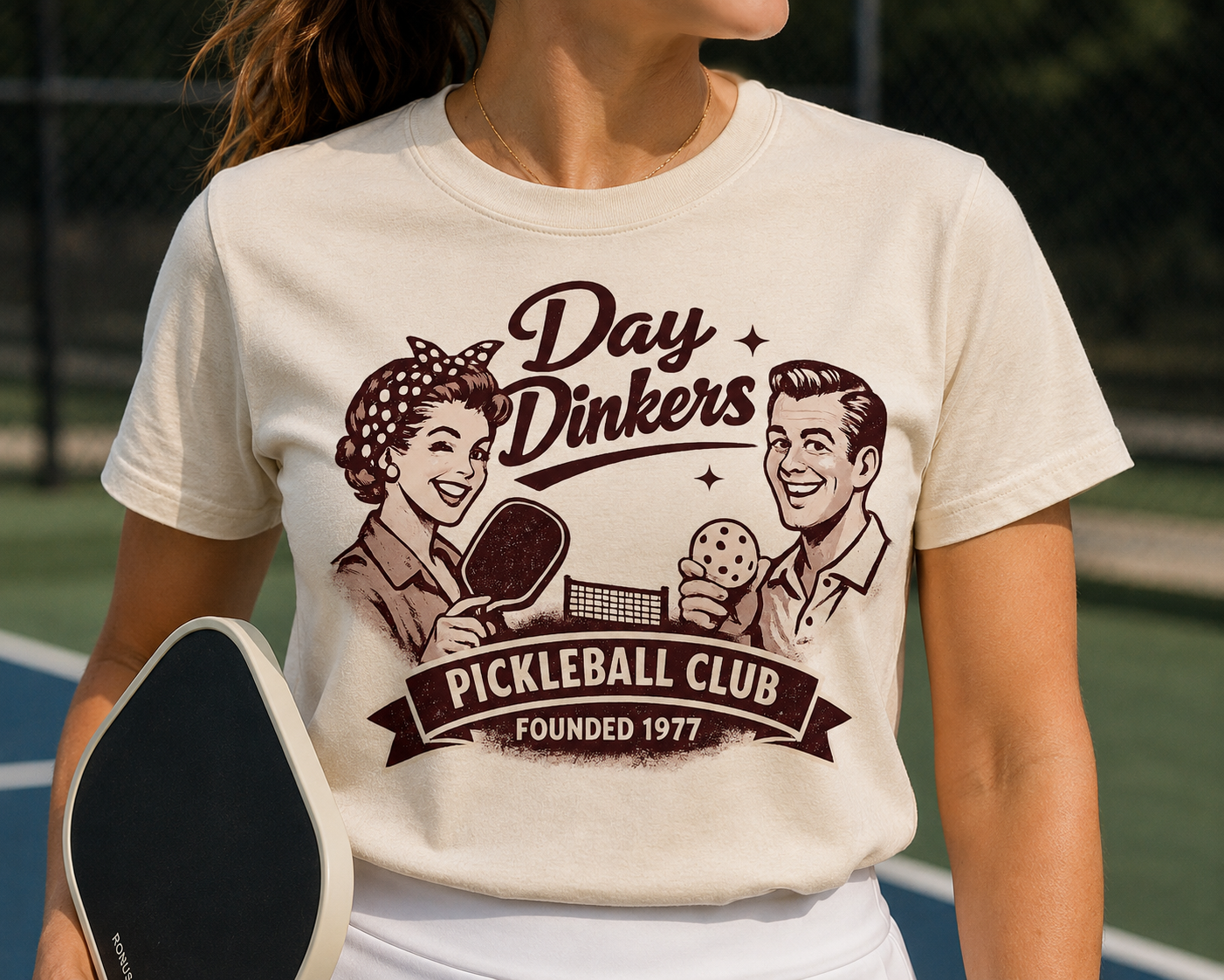 Day Drinkers Pickleball Club Tee – Vintage Pickleball Shirt
