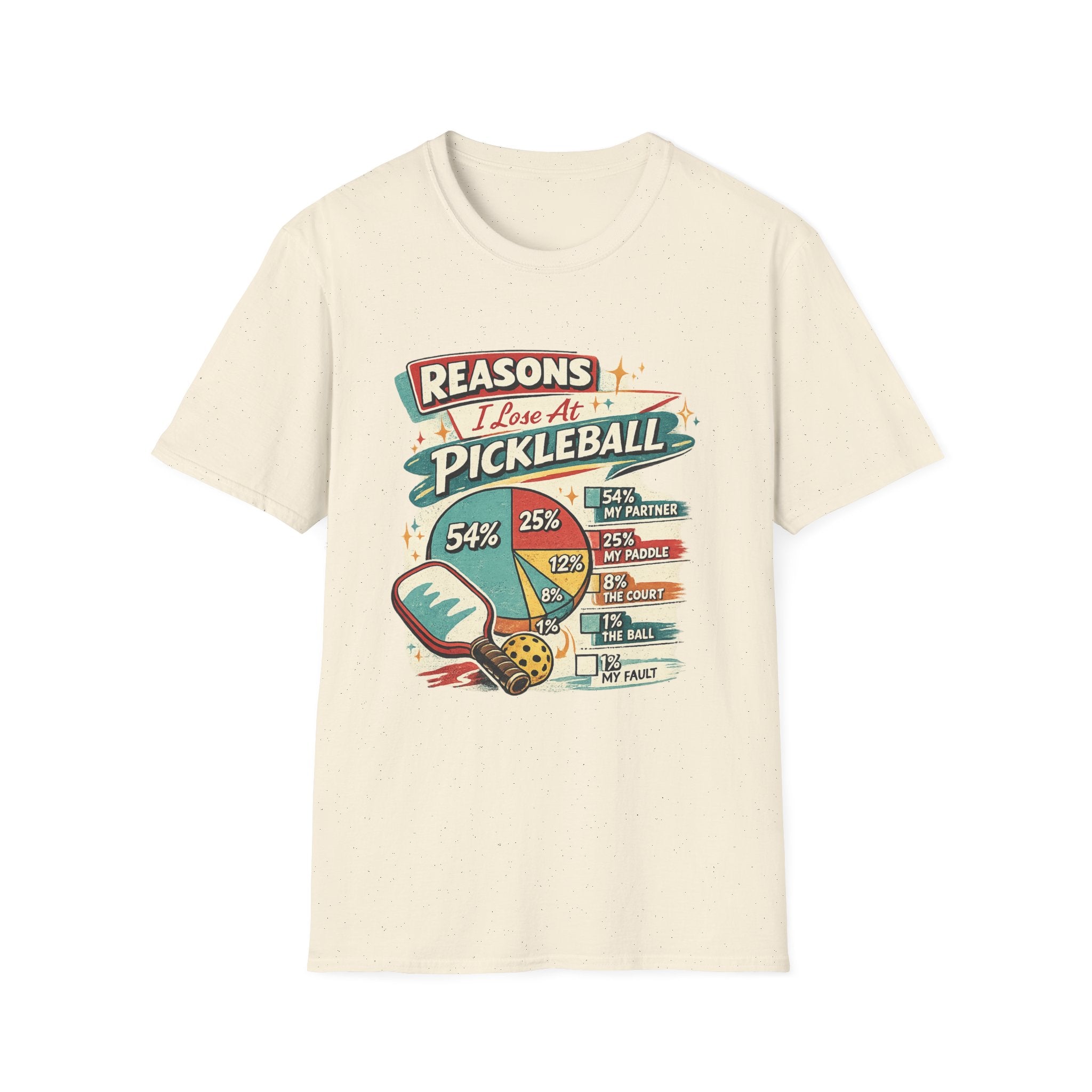 Reasons I Lose at Pickleball T-Shirt — Vintage Paddle & Scoreboard Design