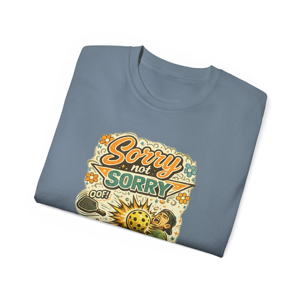 Sorry Not Sorry Pickleball Tee — Retro Vintage Pickleball Graphic Shirt