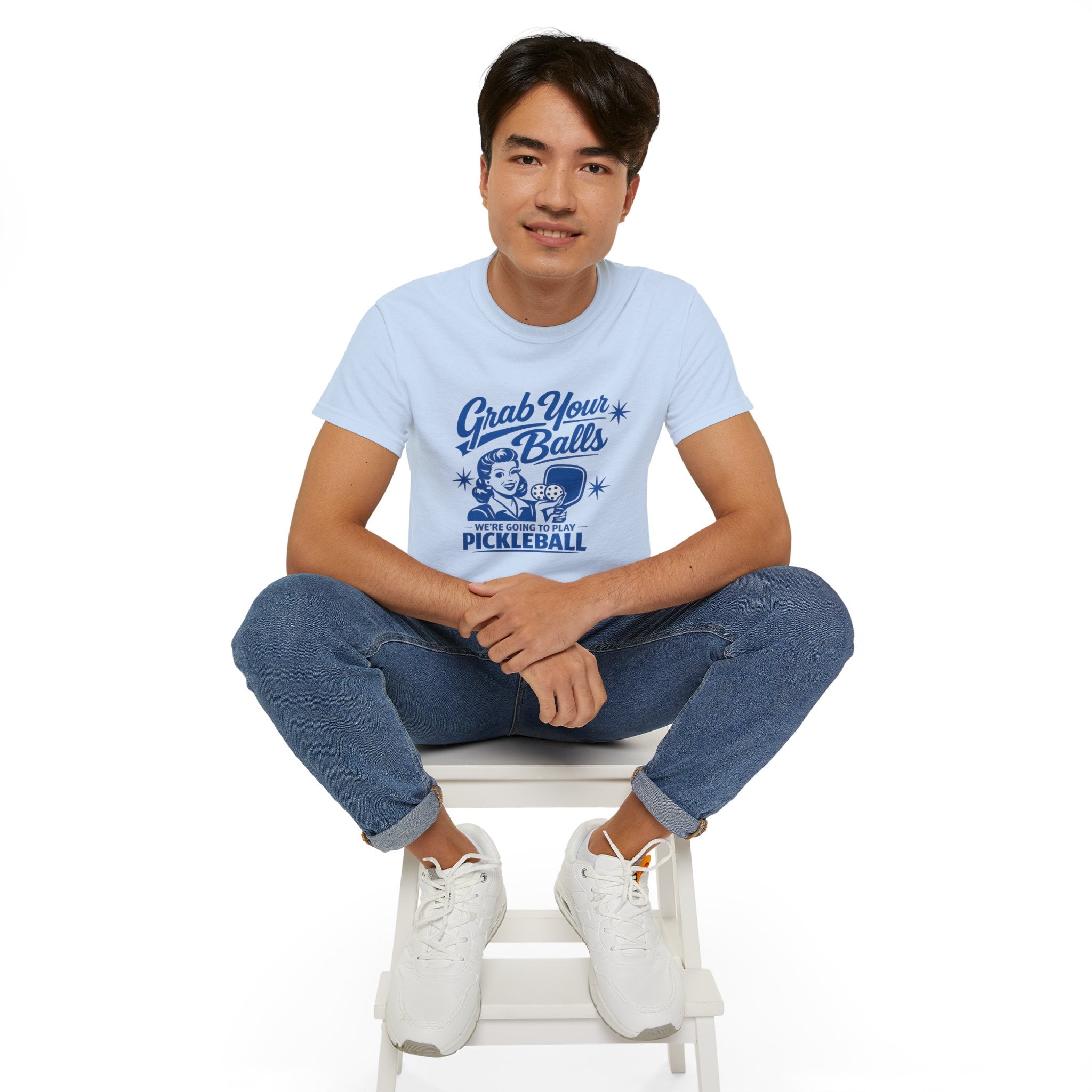 Grab Your Balls Pickleball T‑Shirt — Funny Retro Pickleball Tee