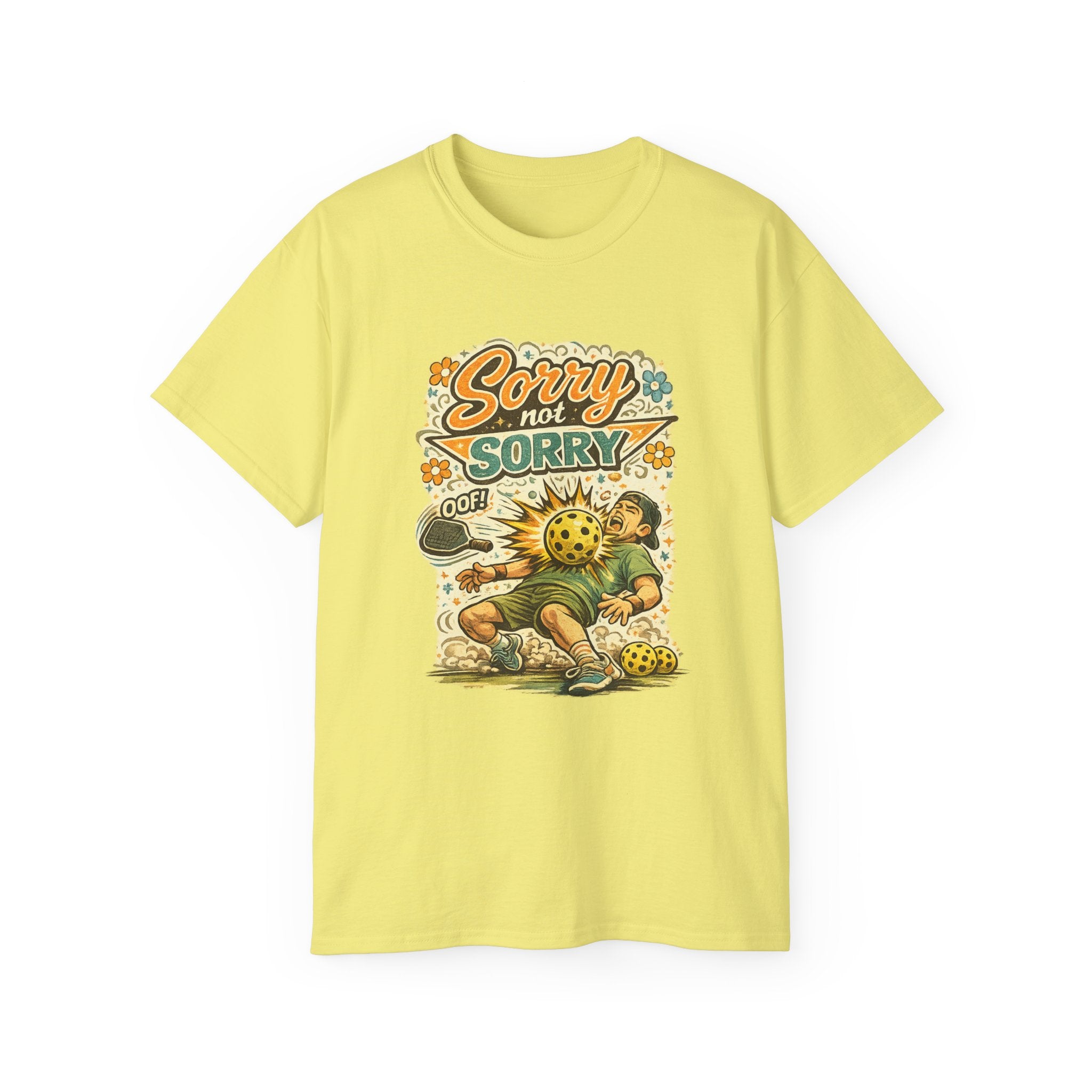 Sorry Not Sorry Pickleball Tee — Retro Vintage Pickleball Graphic Shirt