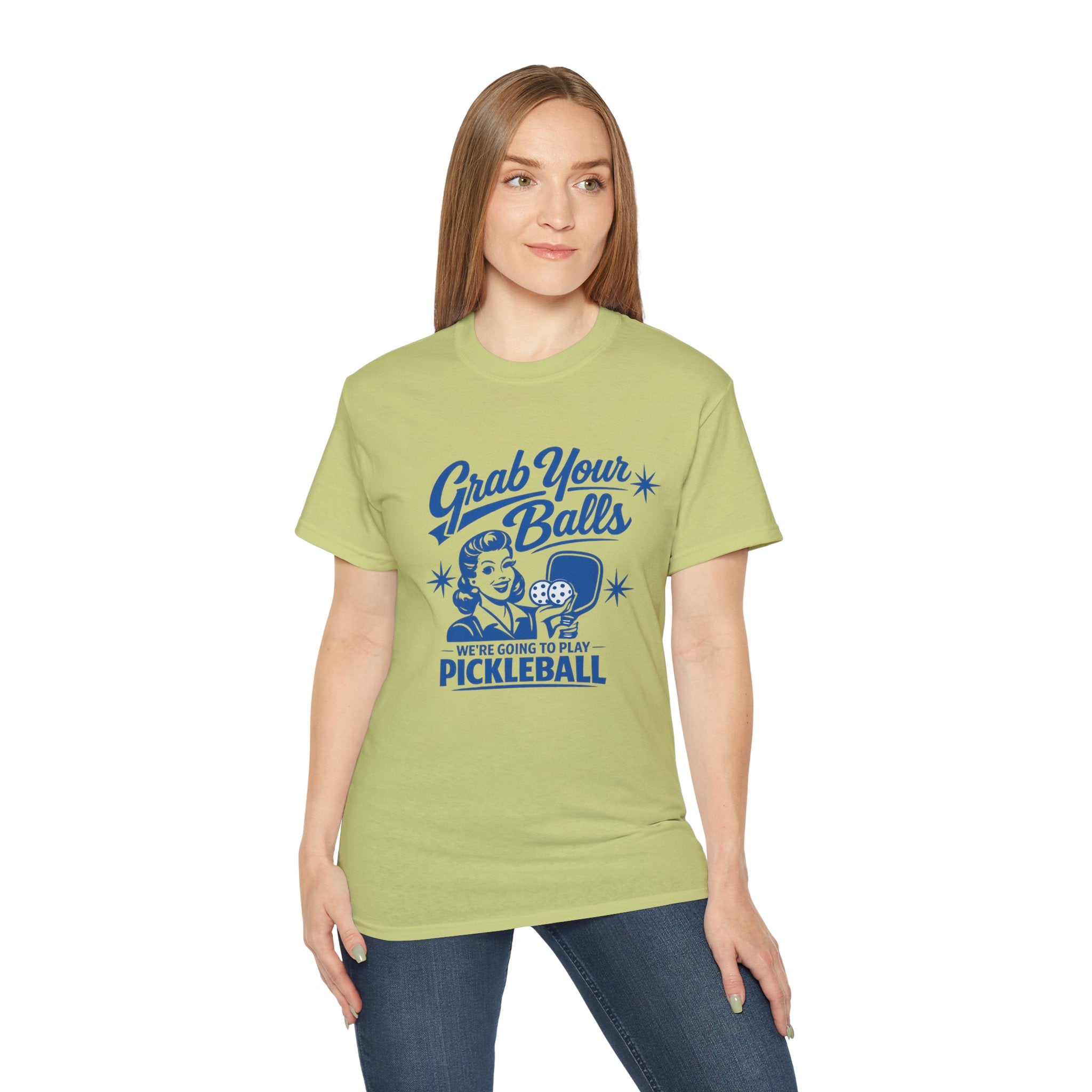 Grab Your Balls Pickleball T‑Shirt — Funny Retro Pickleball Tee