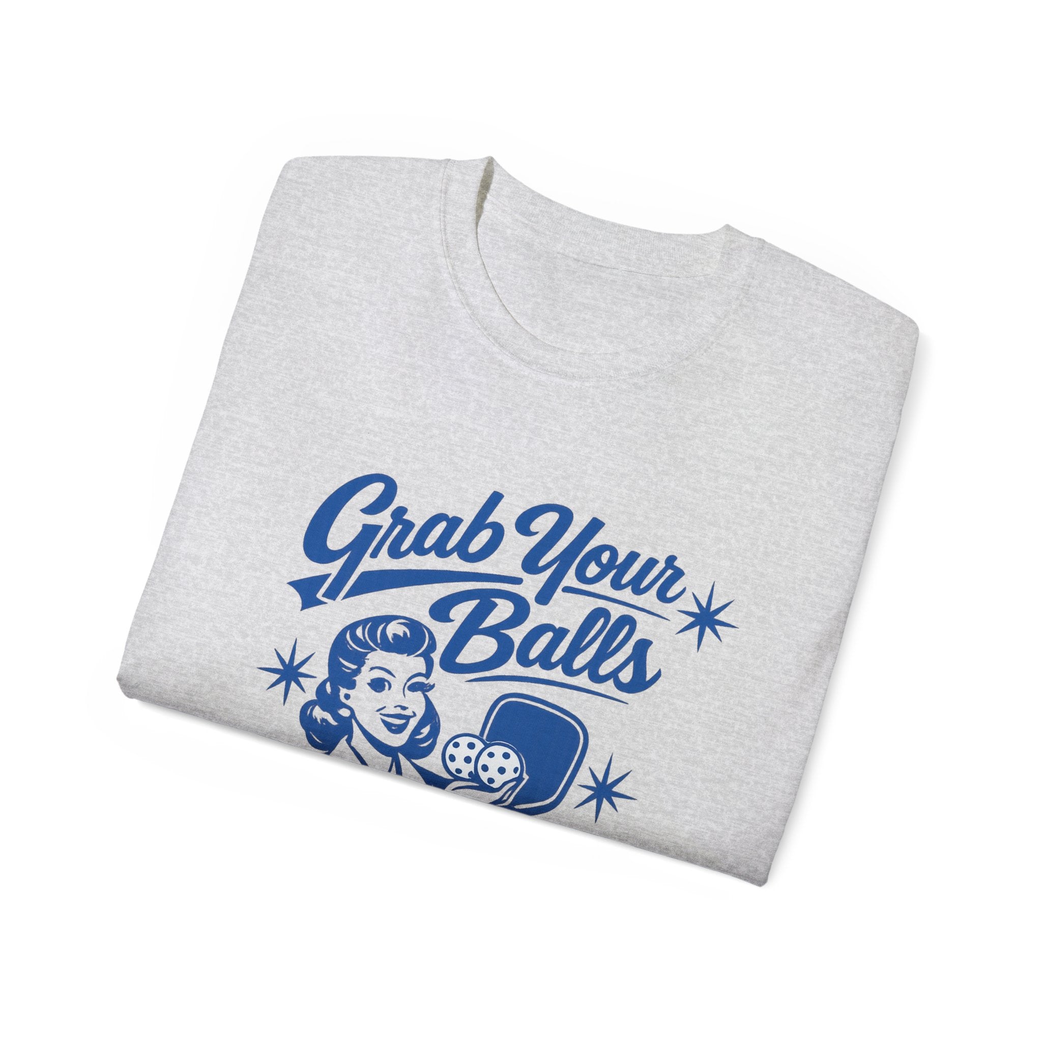 Grab Your Balls Pickleball T‑Shirt — Funny Retro Pickleball Tee