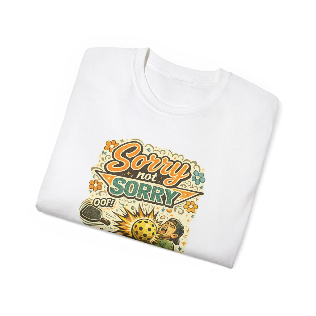 Sorry Not Sorry Pickleball Tee — Retro Vintage Pickleball Graphic Shirt