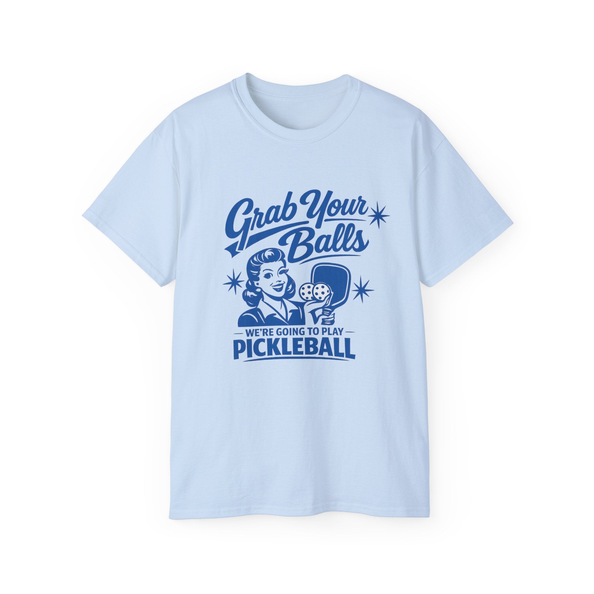 Grab Your Balls Pickleball T‑Shirt — Funny Retro Pickleball Tee