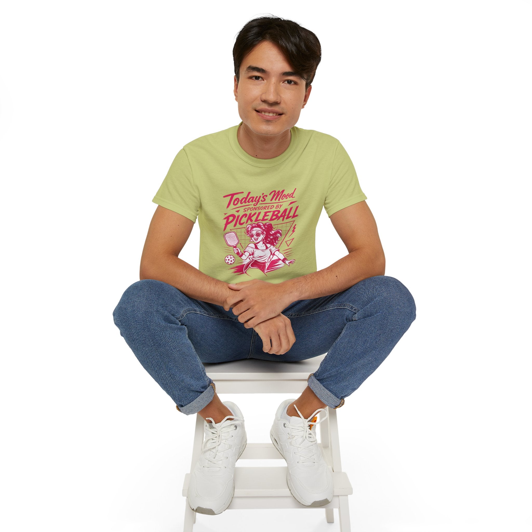 Pickleball Tee — "Today's Mood Sponsored by Pickleball" Retro Sports Shirt
