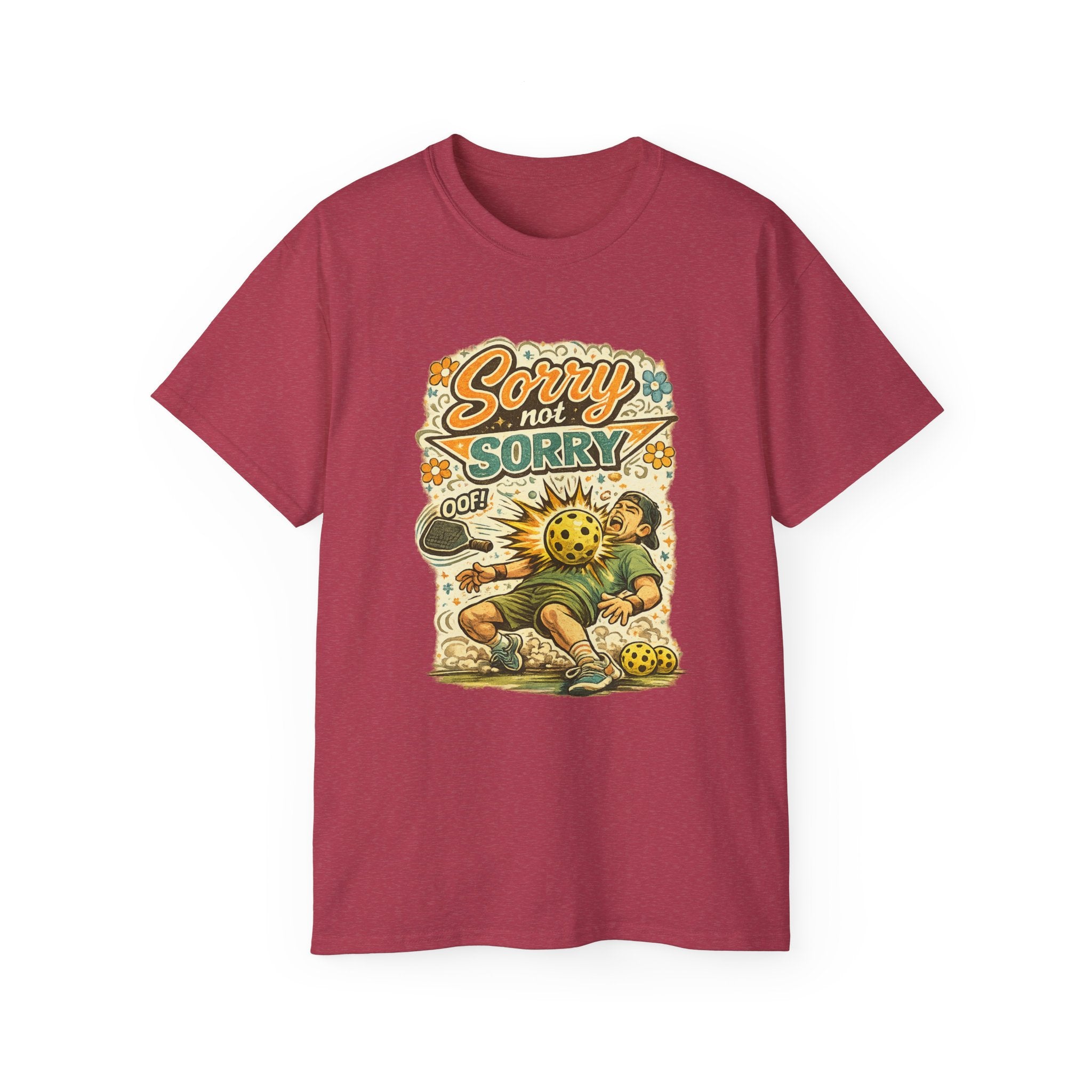 Sorry Not Sorry Pickleball Tee — Retro Vintage Pickleball Graphic Shirt