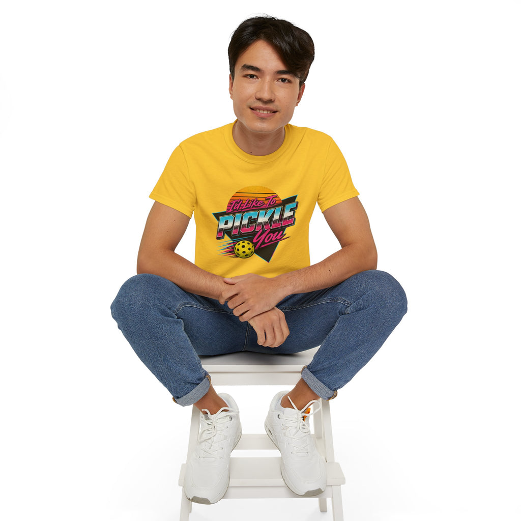 Retro 'I'll Like to Pickle You' Pickleball Tee