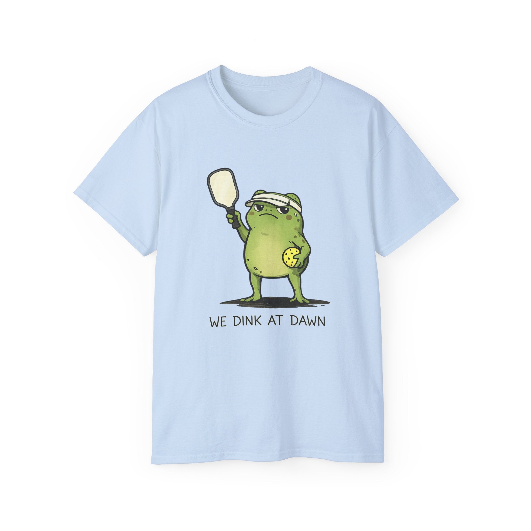 “We Drink at Dawn” Funny Pickleball T-Shirt — Cute Drunk Pickleball Graphic Tee