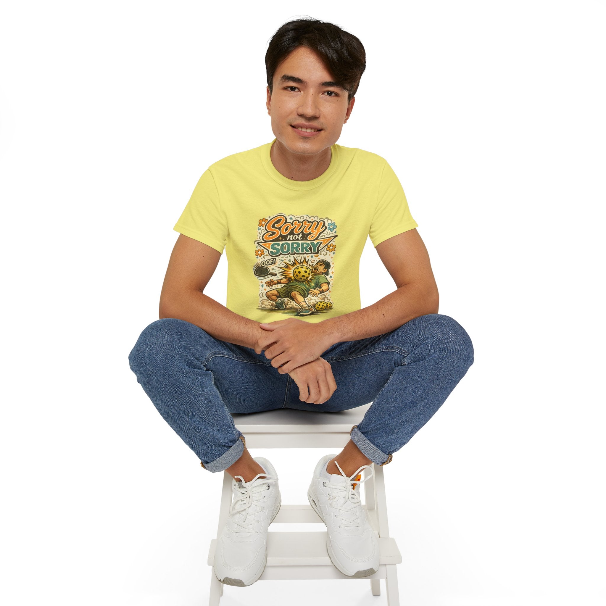 Sorry Not Sorry Pickleball Tee — Retro Vintage Pickleball Graphic Shirt