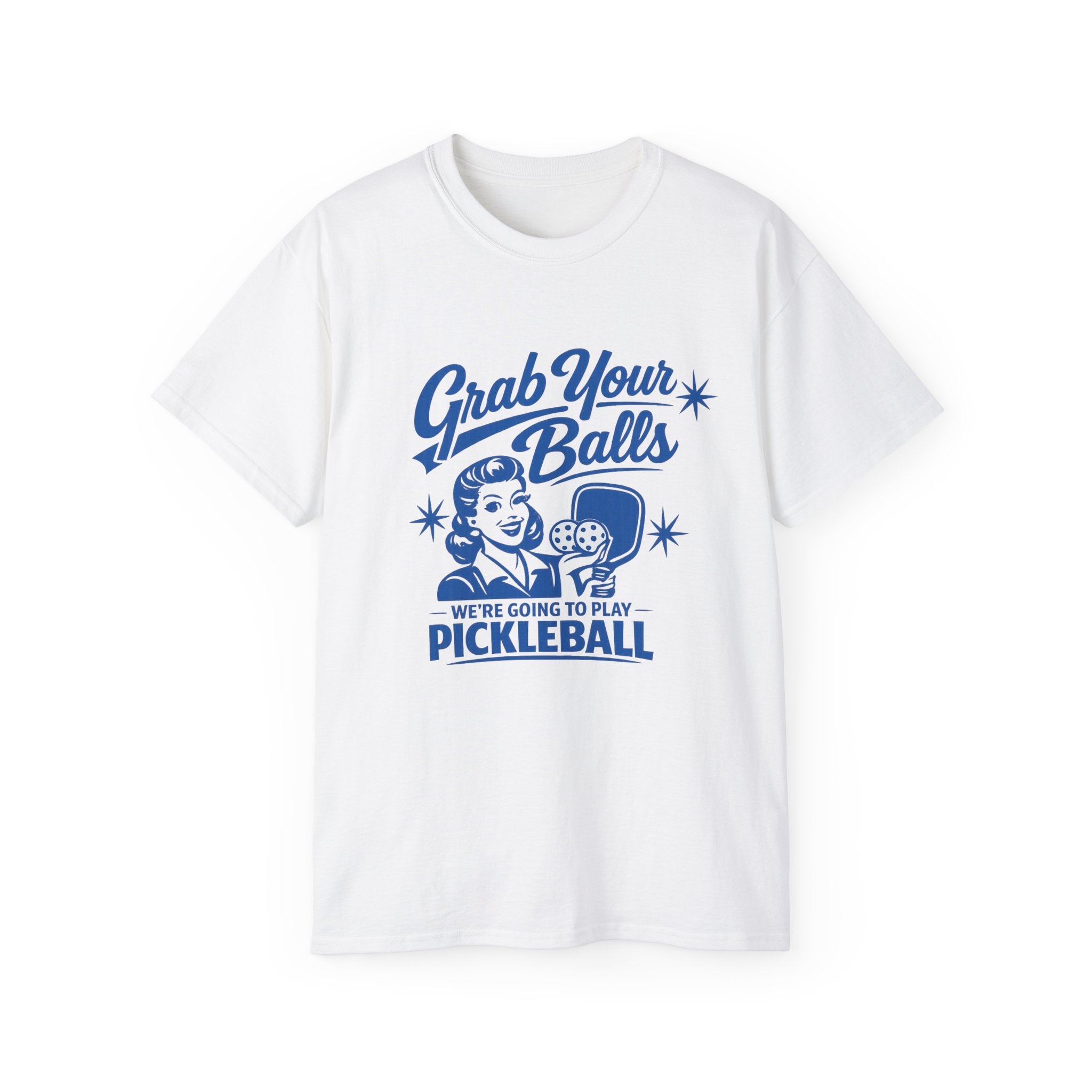 Grab Your Balls Pickleball T‑Shirt — Funny Retro Pickleball Tee