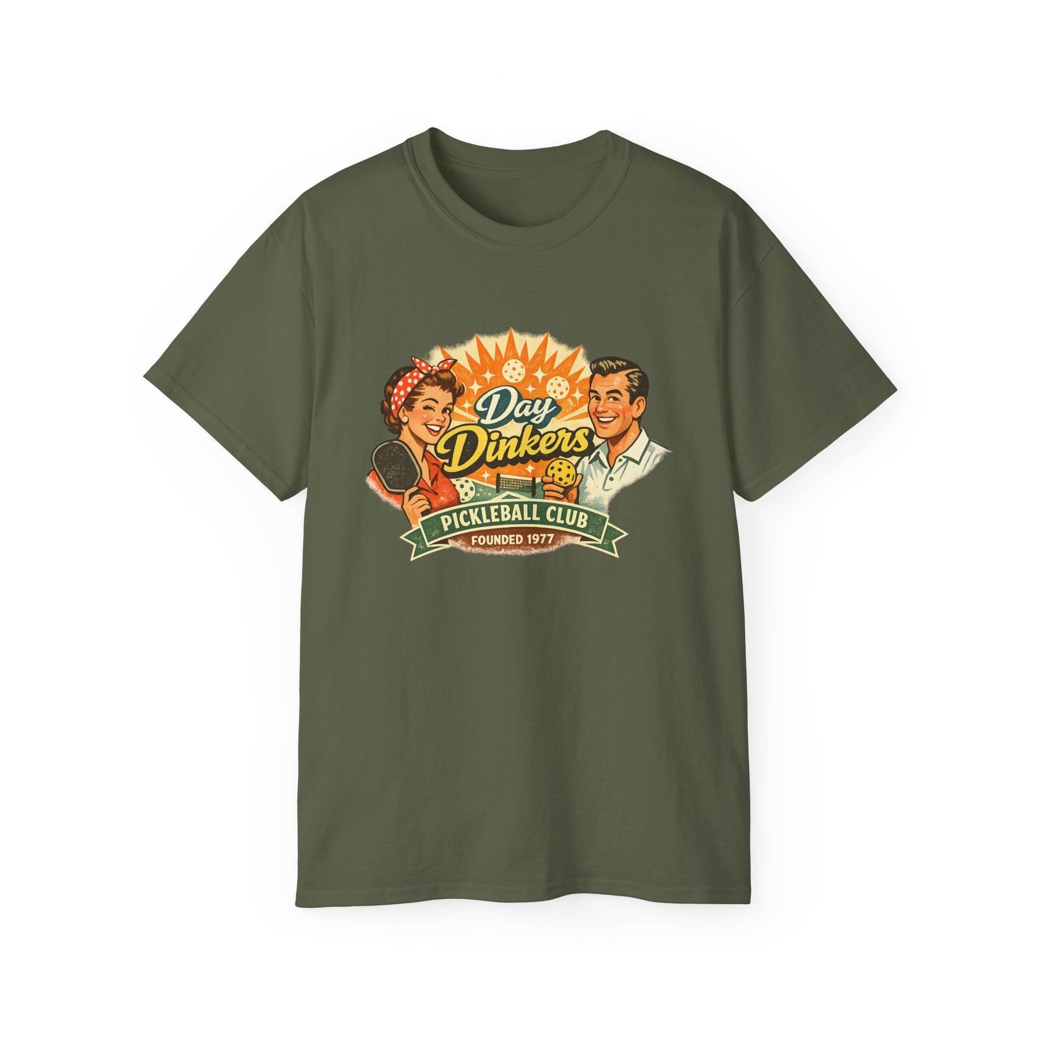 Day Drinkers Pickleball Club T-Shirt — Retro Pickleball Tee