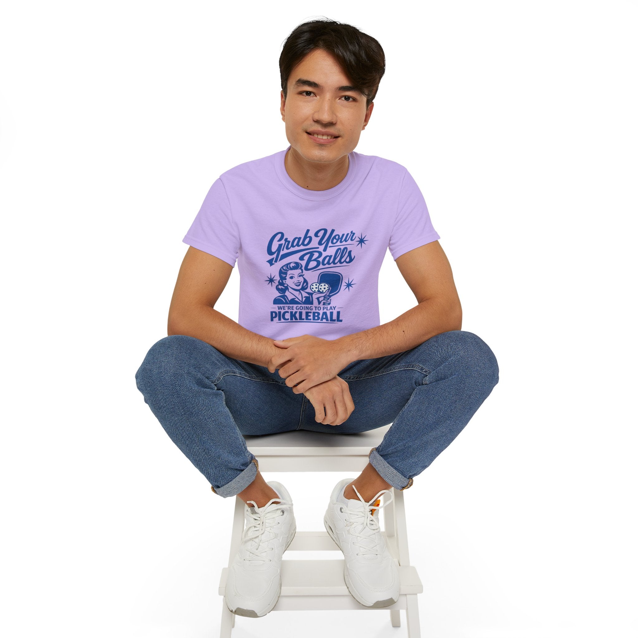 Grab Your Balls Pickleball T‑Shirt — Funny Retro Pickleball Tee