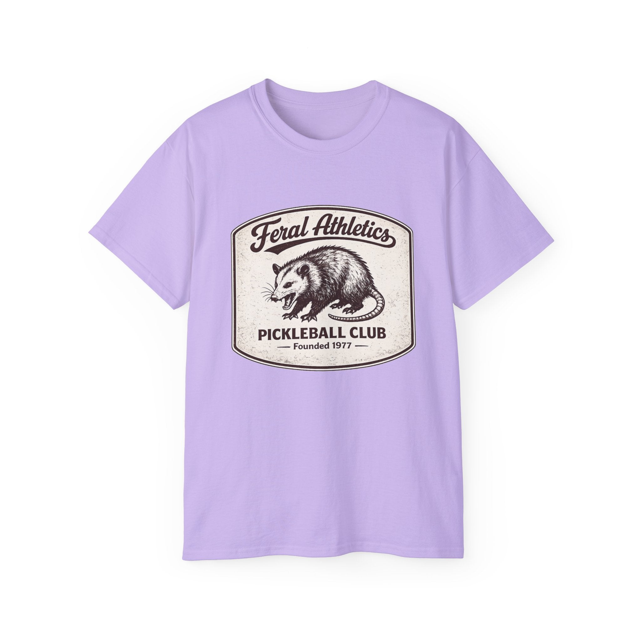 Pickleball Club Tee — "Feral Athletics" Vintage Possum Design