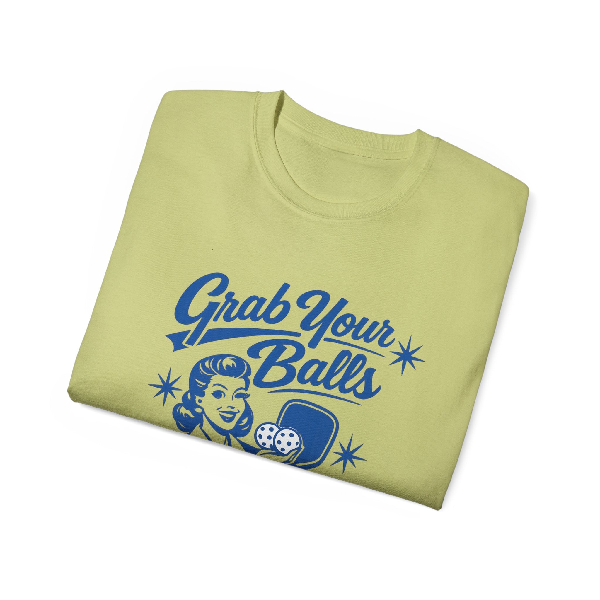 Grab Your Balls Pickleball T‑Shirt — Funny Retro Pickleball Tee